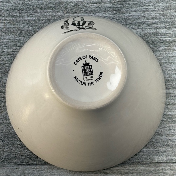 Cats Of Paris Kiss That Frog Cleen Hector The Tenor Bowl Hector Le Tenor - Picture 5 of 9